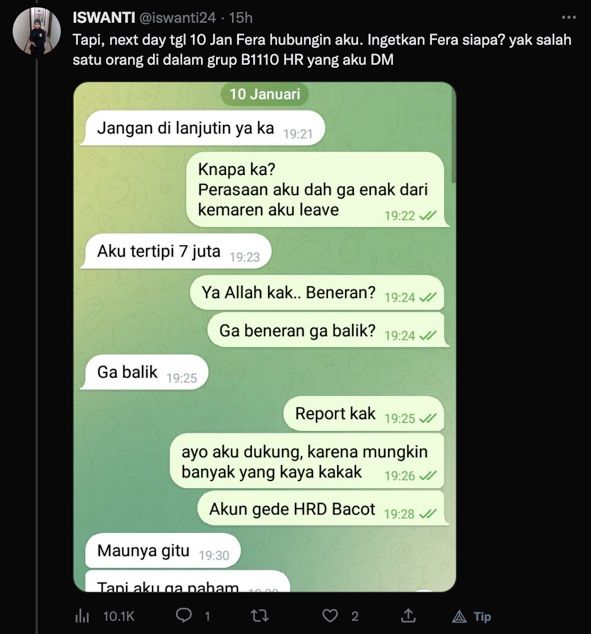 Viral di Twitter, Hati-hati Penipuan Berkedok Tawaran Pekerjaan