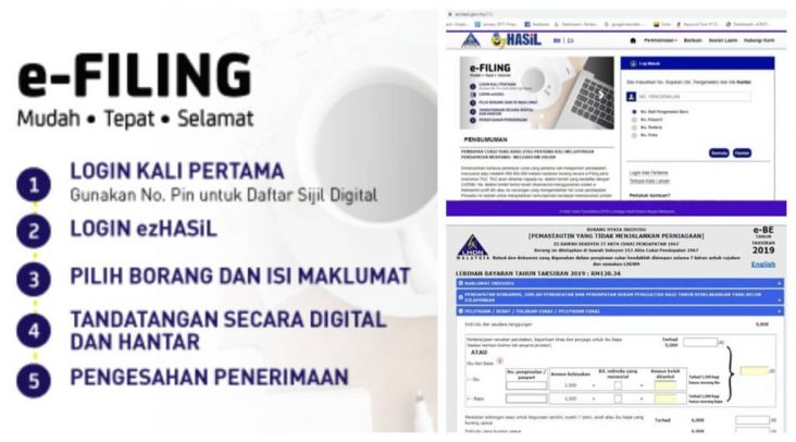 Gambar Panduan Pengisian e-Filing Borang Cukai Pendapatan